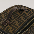 FENDI Zucca Canvas Vanity Pouch Brown Blackfm3154