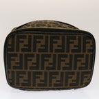 FENDI Zucca Canvas Vanity Pouch Brown Blackfm3154