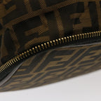 FENDI Zucca Canvas Vanity Pouch Brown Blackfm3154