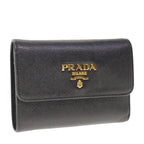 PRADA Wallet Safiano leather Black  fm3191