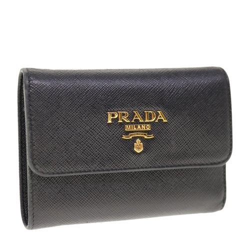 PRADA Wallet Safiano leather Black  fm3191