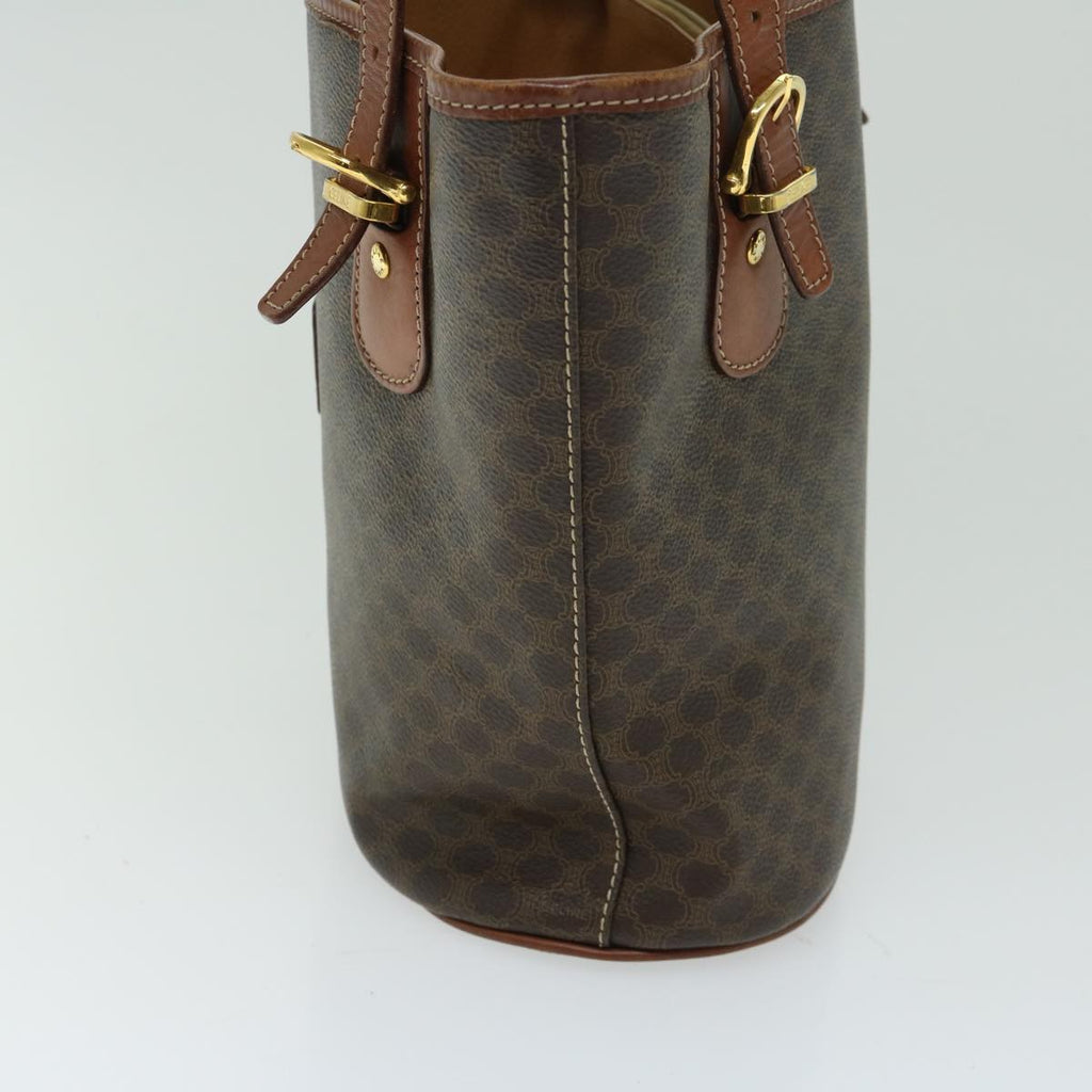 CELINE Macadam Canvas Tote Bag PVC Brown  fm3196