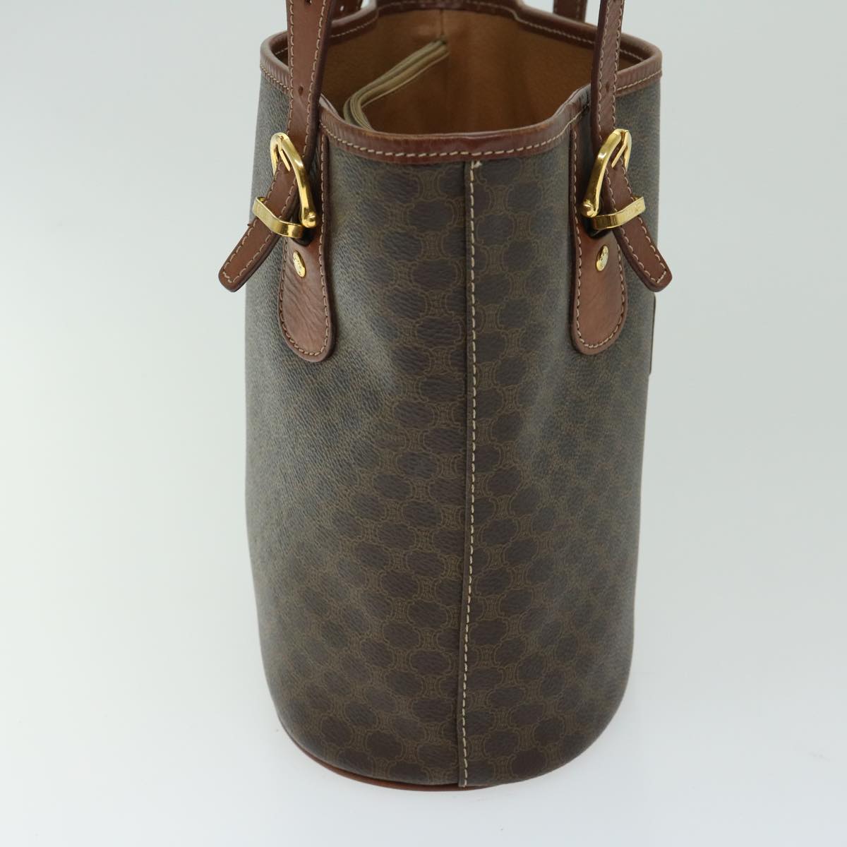 CELINE Macadam Canvas Tote Bag PVC Brown  fm3196