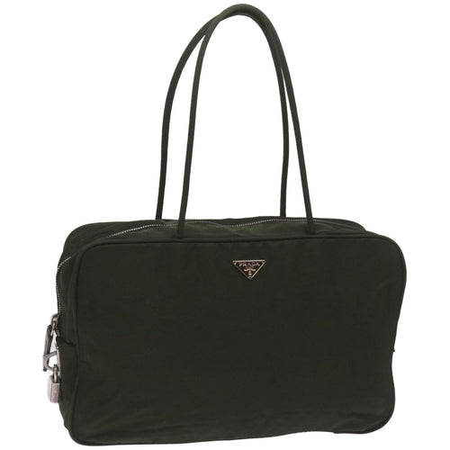 PRADA Shoulder Bag Nylon Khaki  fm3219