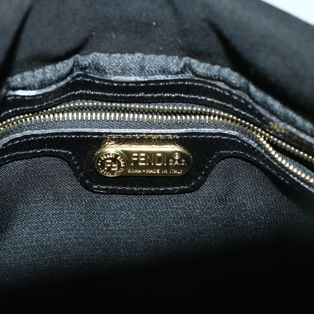 FENDI Mamma Baguette Shoulder Bag Suede Blackfm3241