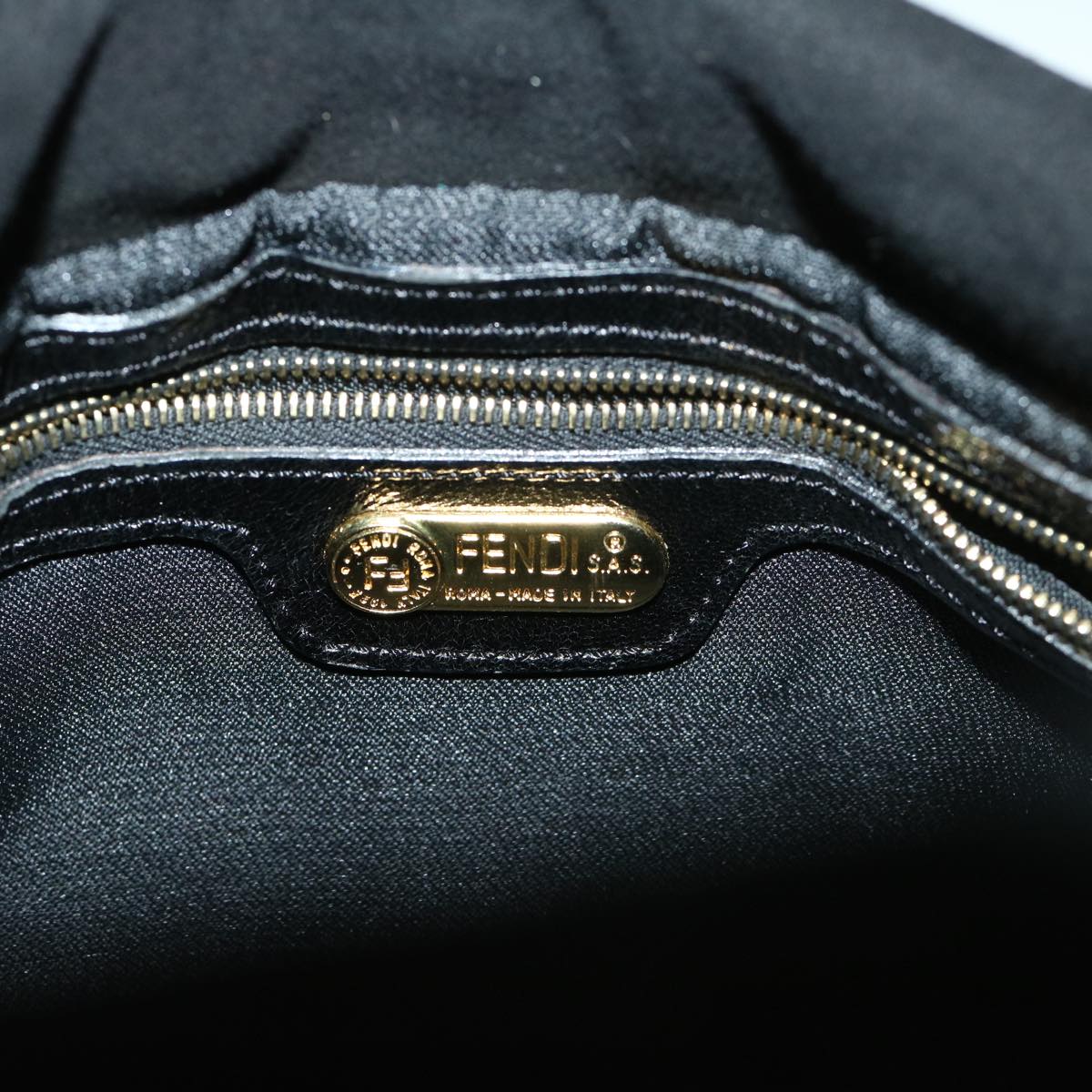 FENDI Mamma Baguette Shoulder Bag Suede Blackfm3241