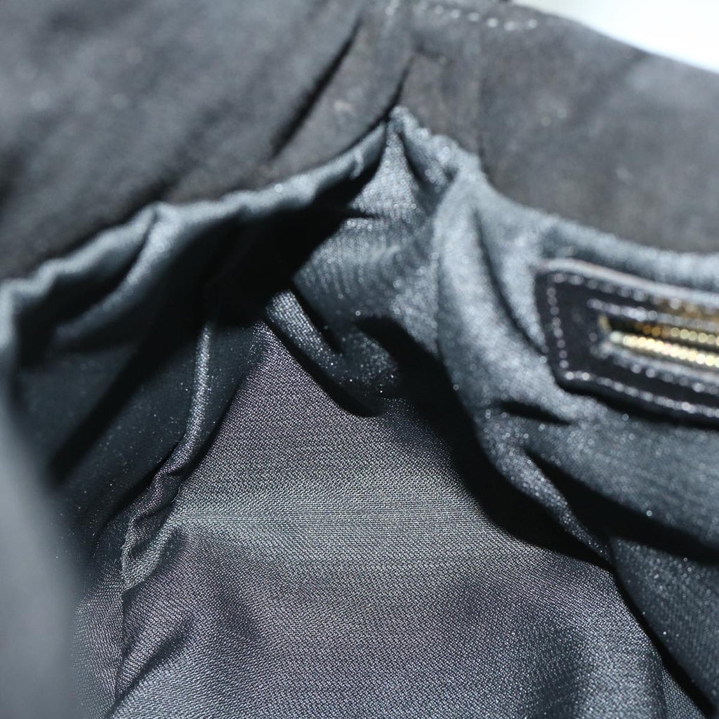 FENDI Mamma Baguette Shoulder Bag Suede Blackfm3241