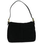 FENDI Mamma Baguette Shoulder Bag Suede Blackfm3241
