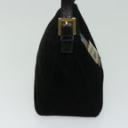 FENDI Mamma Baguette Shoulder Bag Suede Blackfm3241