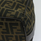 FENDI Zucca Canvas Hand Bag Black Brownfm3243