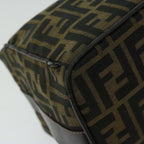 FENDI Zucca Canvas Hand Bag Black Brownfm3243