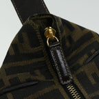 FENDI Zucca Canvas Hand Bag Black Brownfm3243