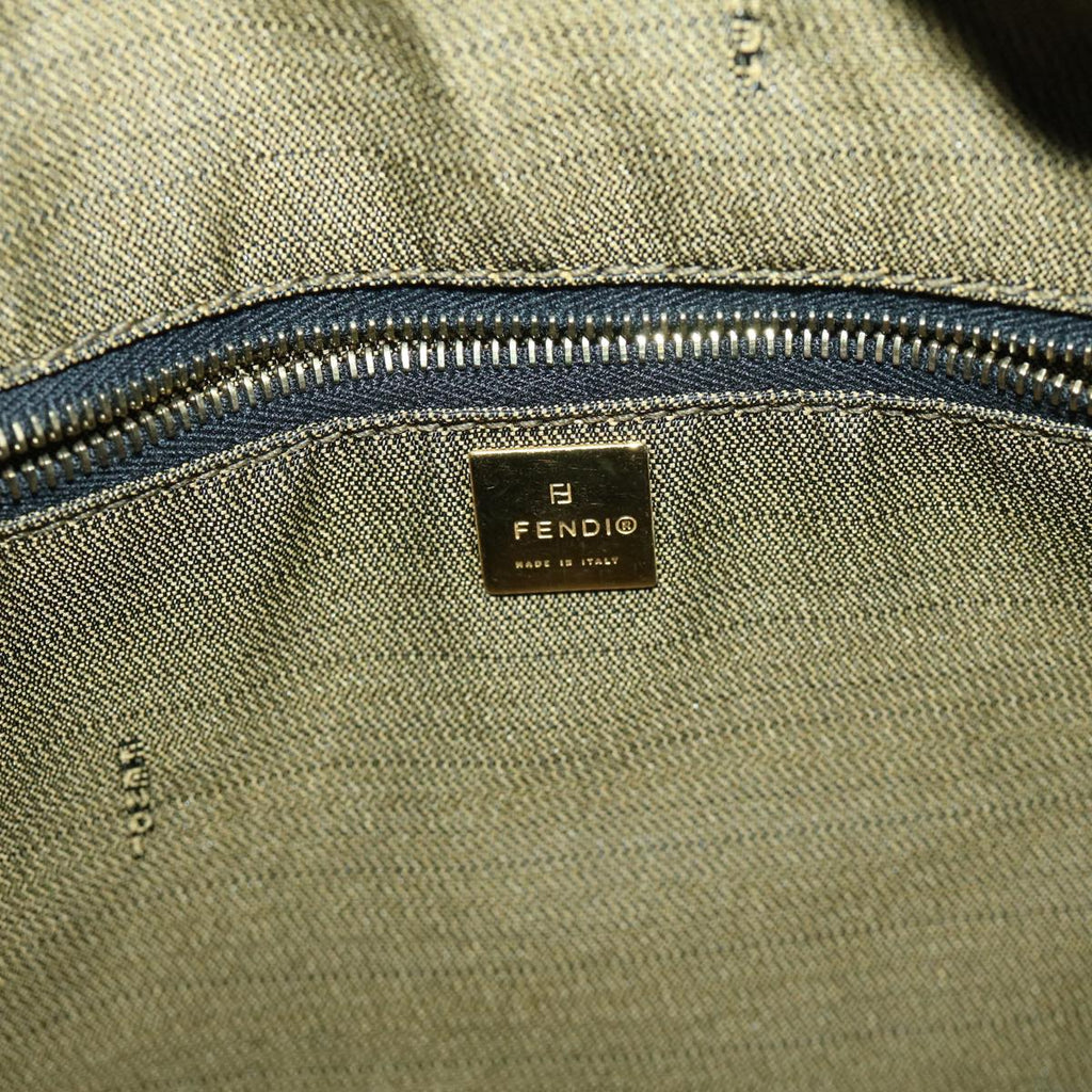 FENDI Zucca Canvas Hand Bag Black Brownfm3243