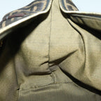 FENDI Zucca Canvas Hand Bag Black Brownfm3243