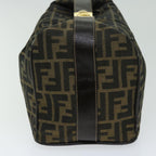 FENDI Zucca Canvas Hand Bag Black Brownfm3243