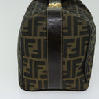 FENDI Zucca Canvas Hand Bag Black Brownfm3243