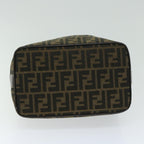 FENDI Zucca Canvas Hand Bag Black Brownfm3243