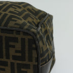 FENDI Zucca Canvas Hand Bag Black Brownfm3243