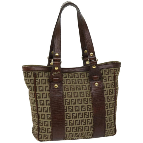 FENDI Zucchino Canvas Tote Bag Beigefm3244