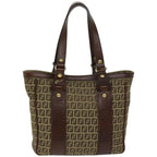 FENDI Zucchino Canvas Tote Bag Beigefm3244