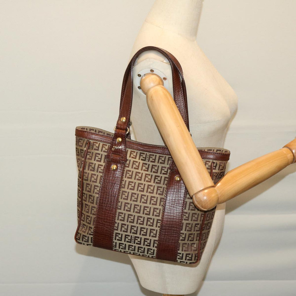 FENDI Zucchino Canvas Tote Bag Beigefm3244