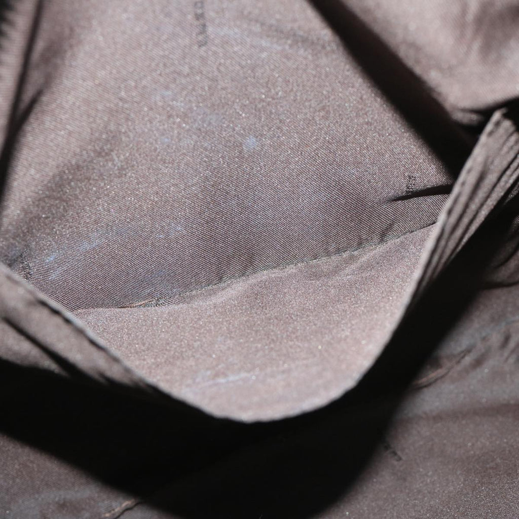 FENDI Zucchino Canvas Mamma Baguette Shoulder Bag Brownfm3245