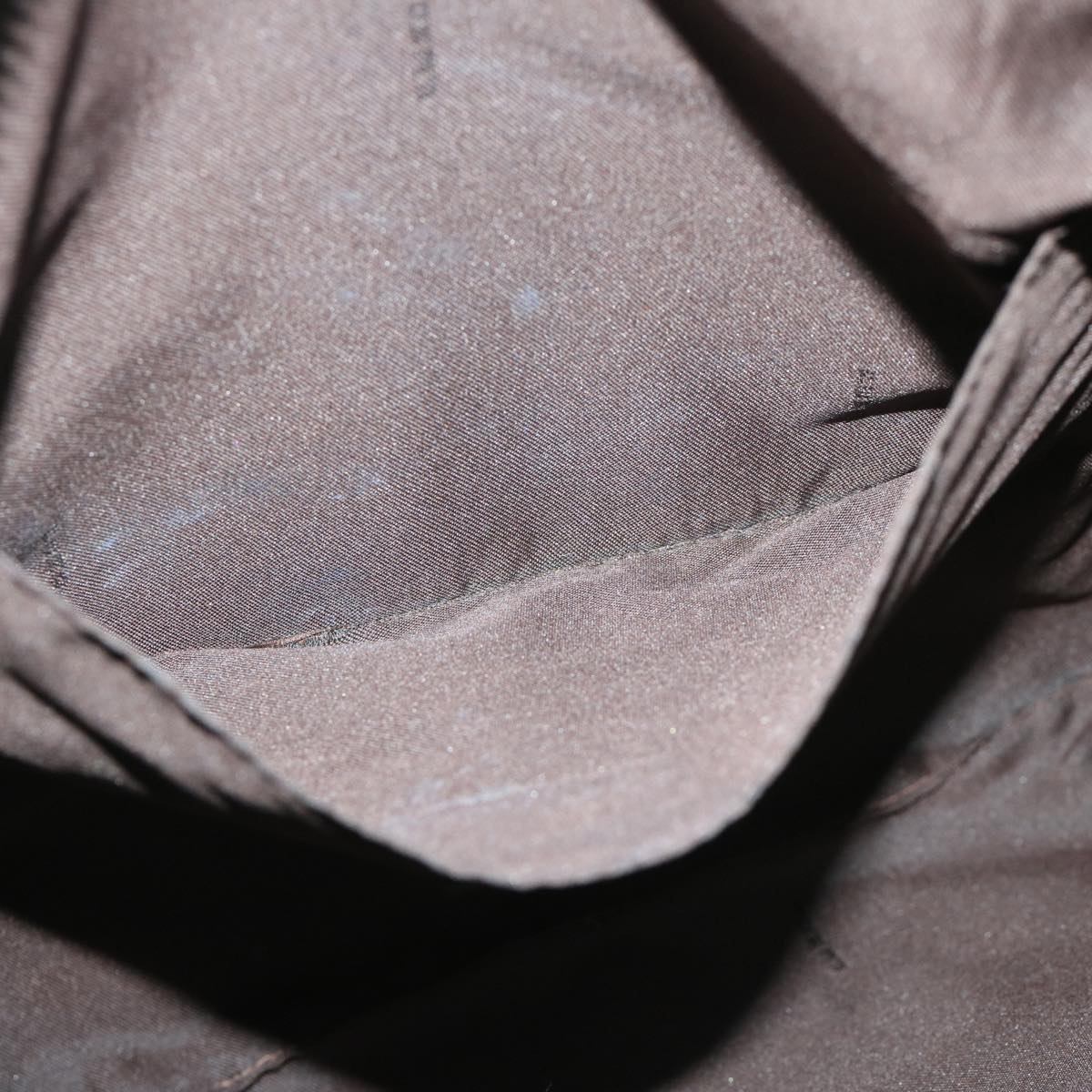 FENDI Zucchino Canvas Mamma Baguette Shoulder Bag Brownfm3245