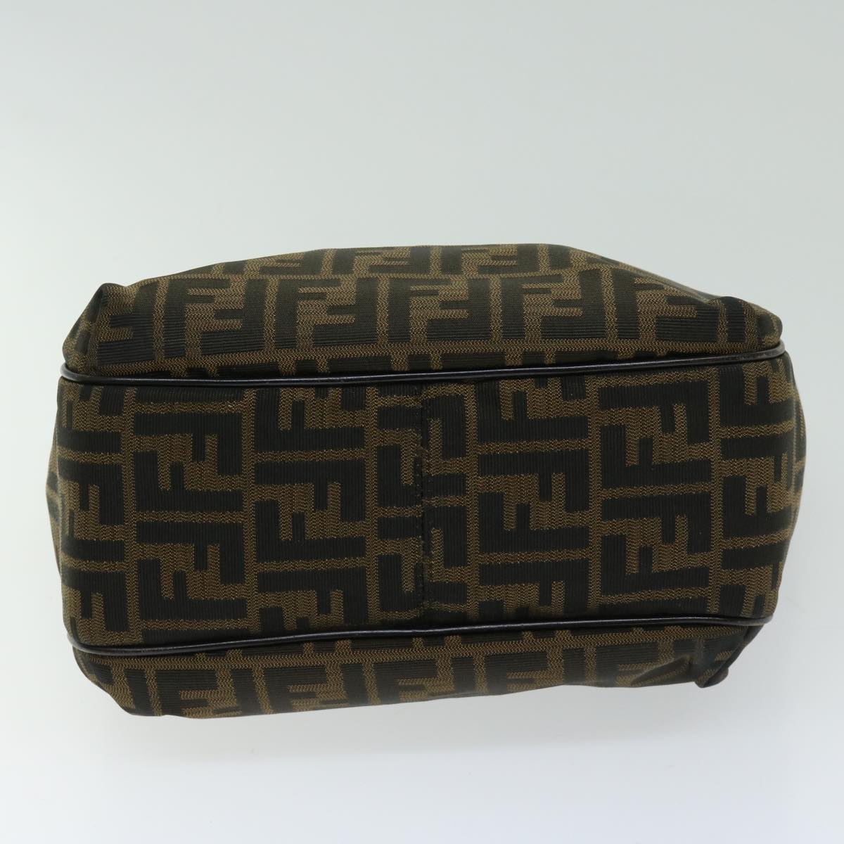 FENDI Zucca Canvas Shoulder Bag Black Brownfm3246