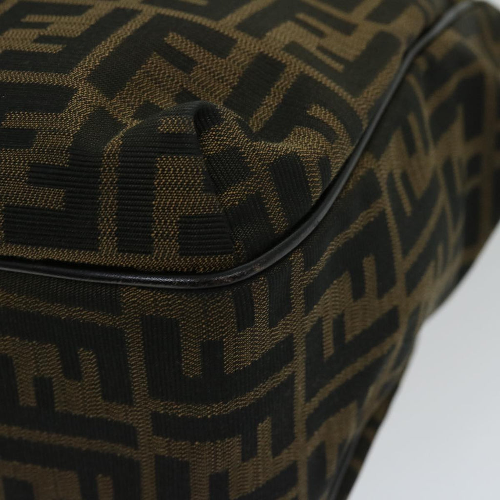 FENDI Zucca Canvas Shoulder Bag Black Brownfm3246