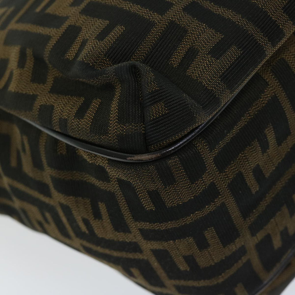 FENDI Zucca Canvas Shoulder Bag Black Brownfm3246