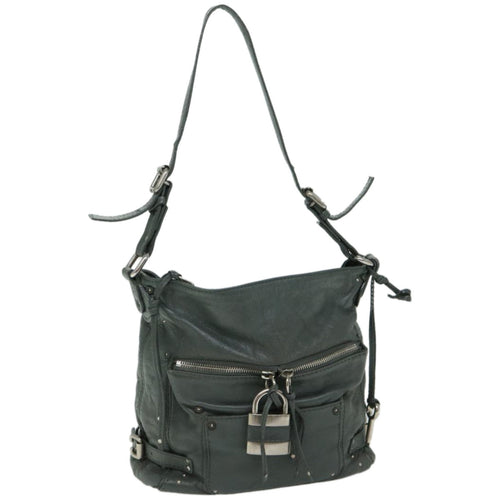 Chloe Paddington Shoulder Bag Leather Gray 03 06 53 fm3248