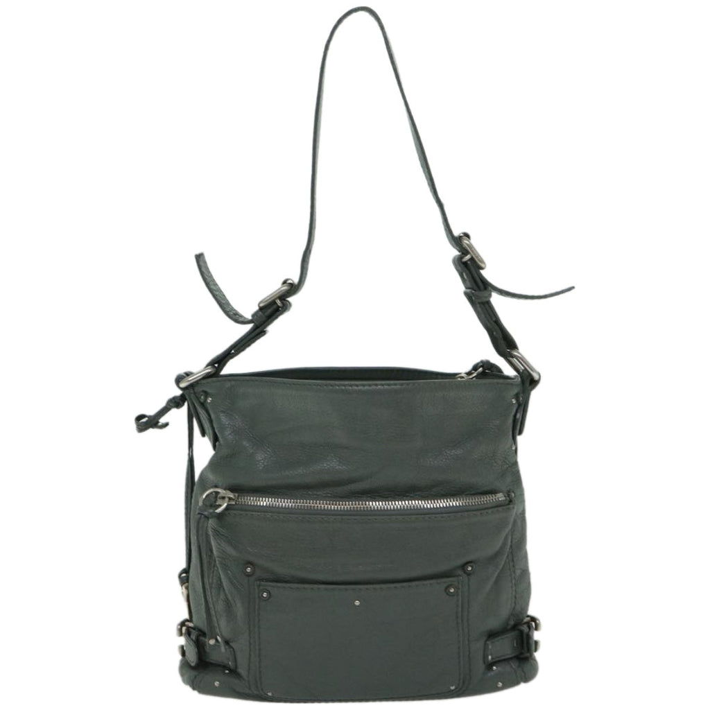 Chloe Paddington Shoulder Bag Leather Gray 03 06 53 fm3248