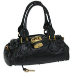 Chloe Paddington Shoulder Bag Leather Black fm3249