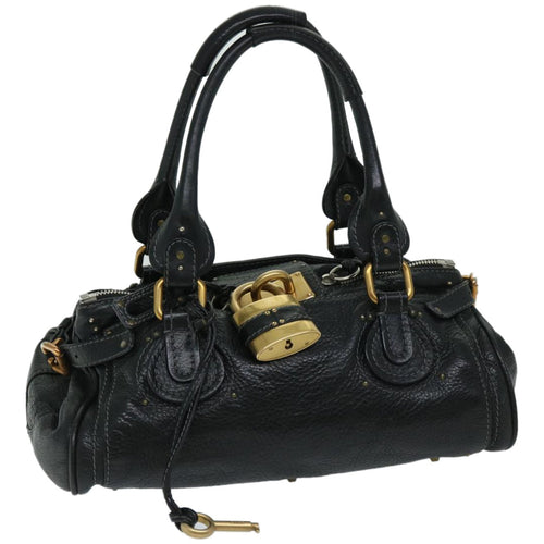 Chloe Paddington Shoulder Bag Leather Black fm3249