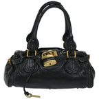 Chloe Paddington Shoulder Bag Leather Black fm3249