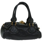 Chloe Paddington Shoulder Bag Leather Black fm3249