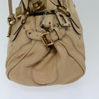 Chloe Paddington Shoulder Bag Leather Beige fm3276