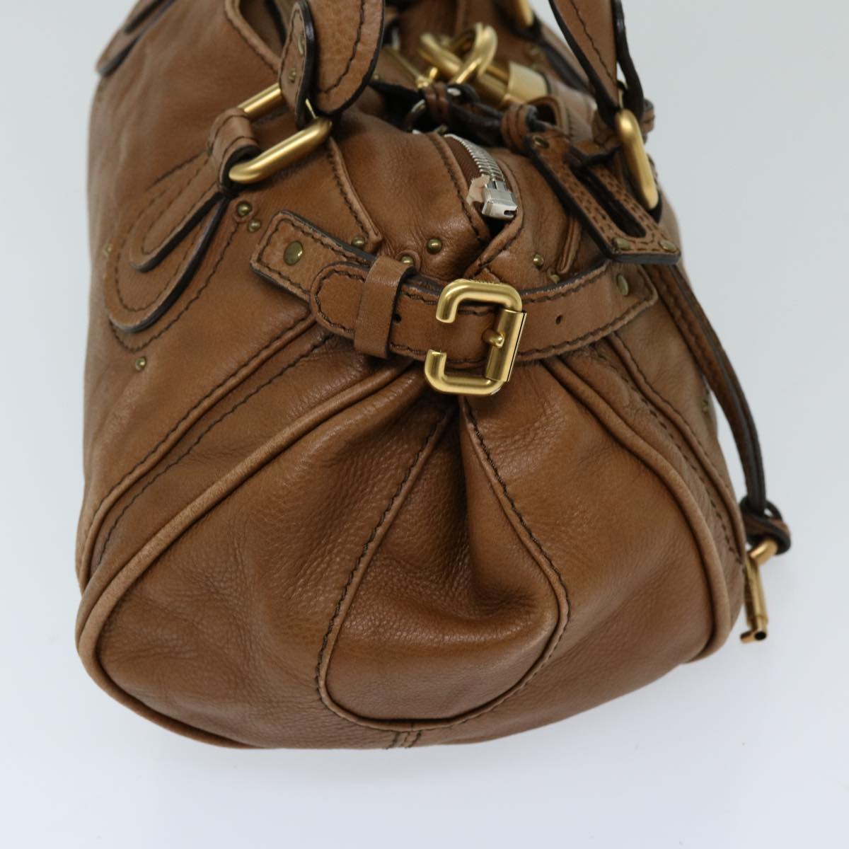 Chloe Paddington Shoulder Bag Leather Brown fm3277