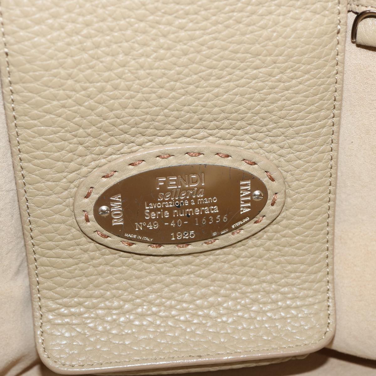 FENDI Celeria Carla Tote Bag Leather Brownfm3285