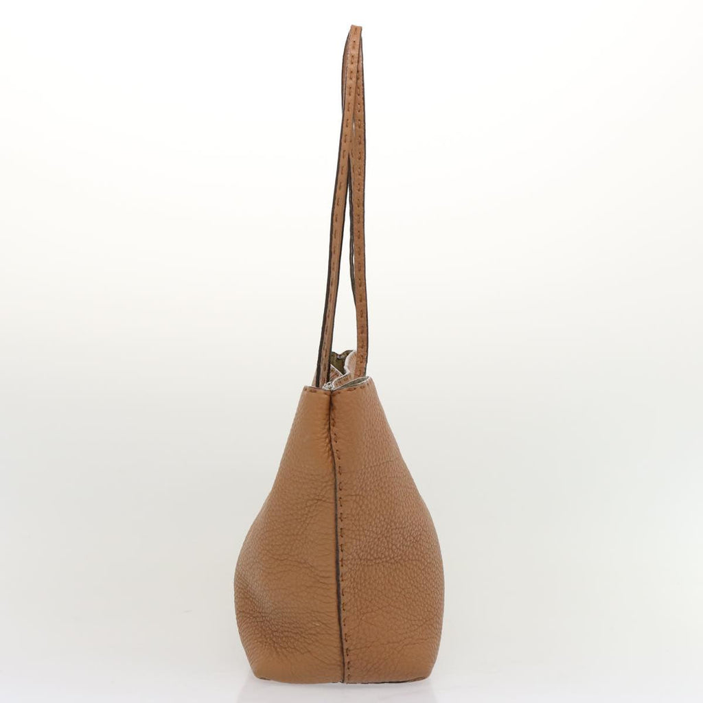 FENDI Celeria Carla Tote Bag Leather Brownfm3285