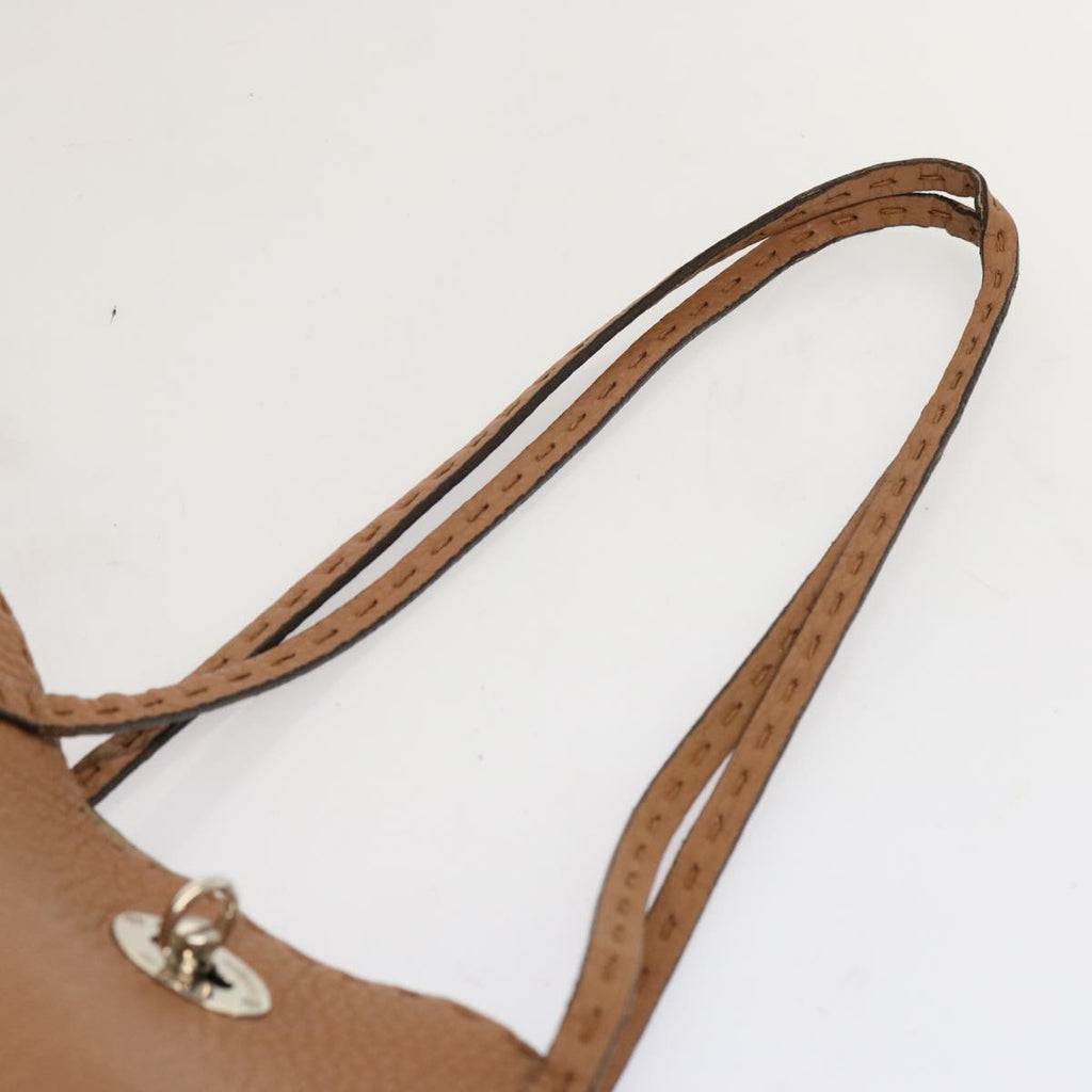 FENDI Celeria Carla Tote Bag Leather Brownfm3285