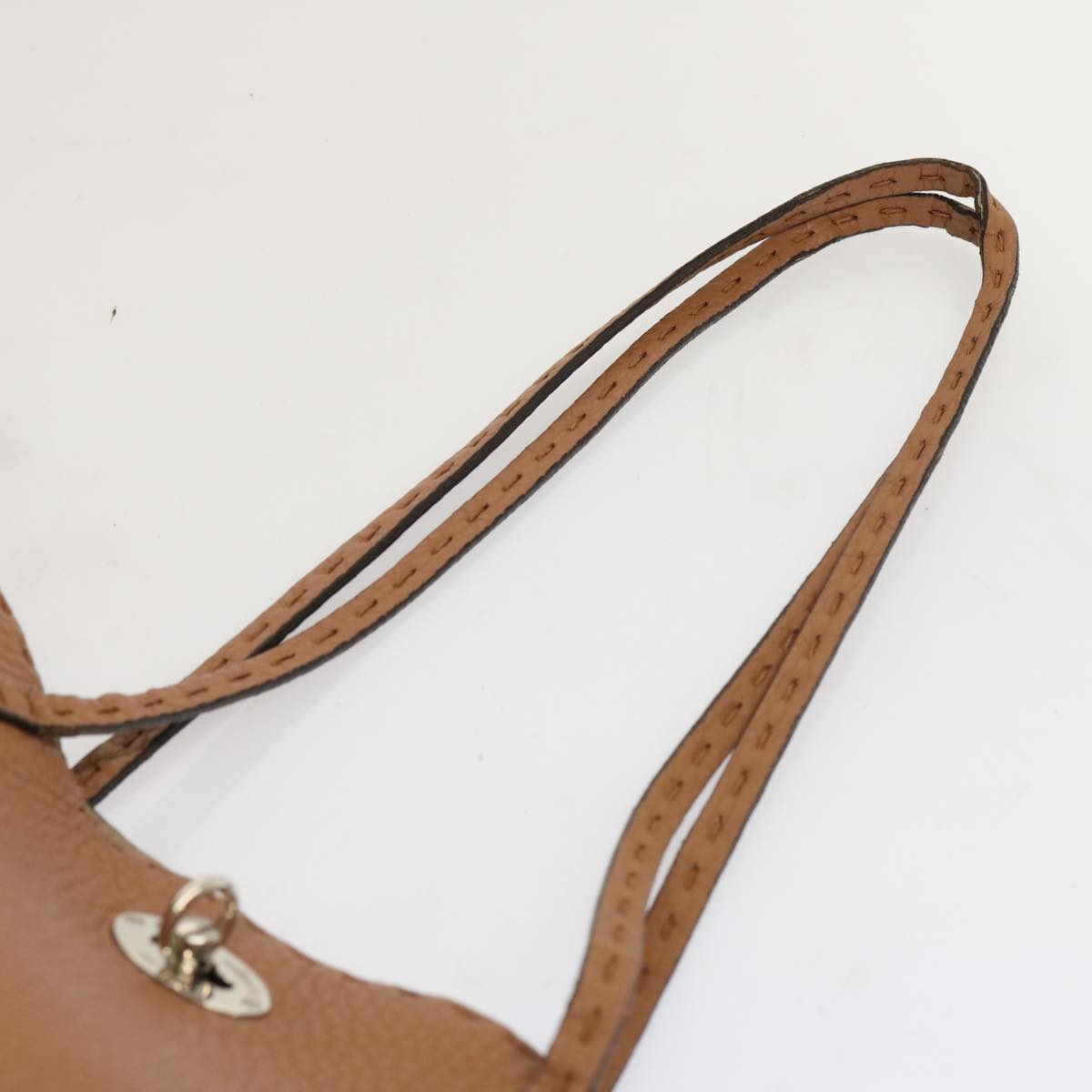 FENDI Celeria Carla Tote Bag Leather Brownfm3285