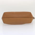 FENDI Celeria Carla Tote Bag Leather Brownfm3285