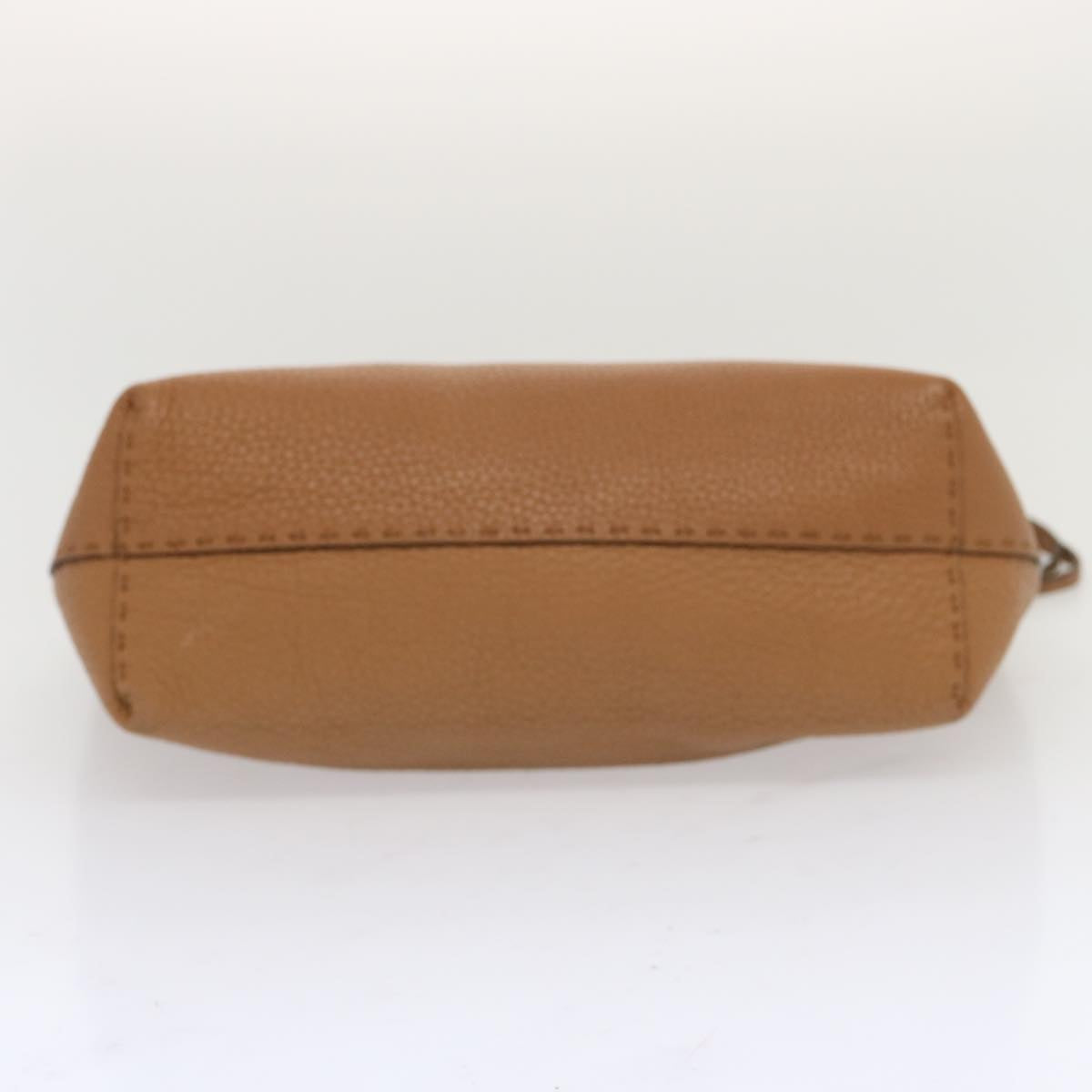FENDI Celeria Carla Tote Bag Leather Brownfm3285