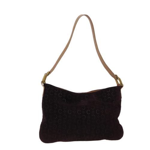 CELINE C Macadam Canvas Shoulder Bag Bordeaux  fm3341