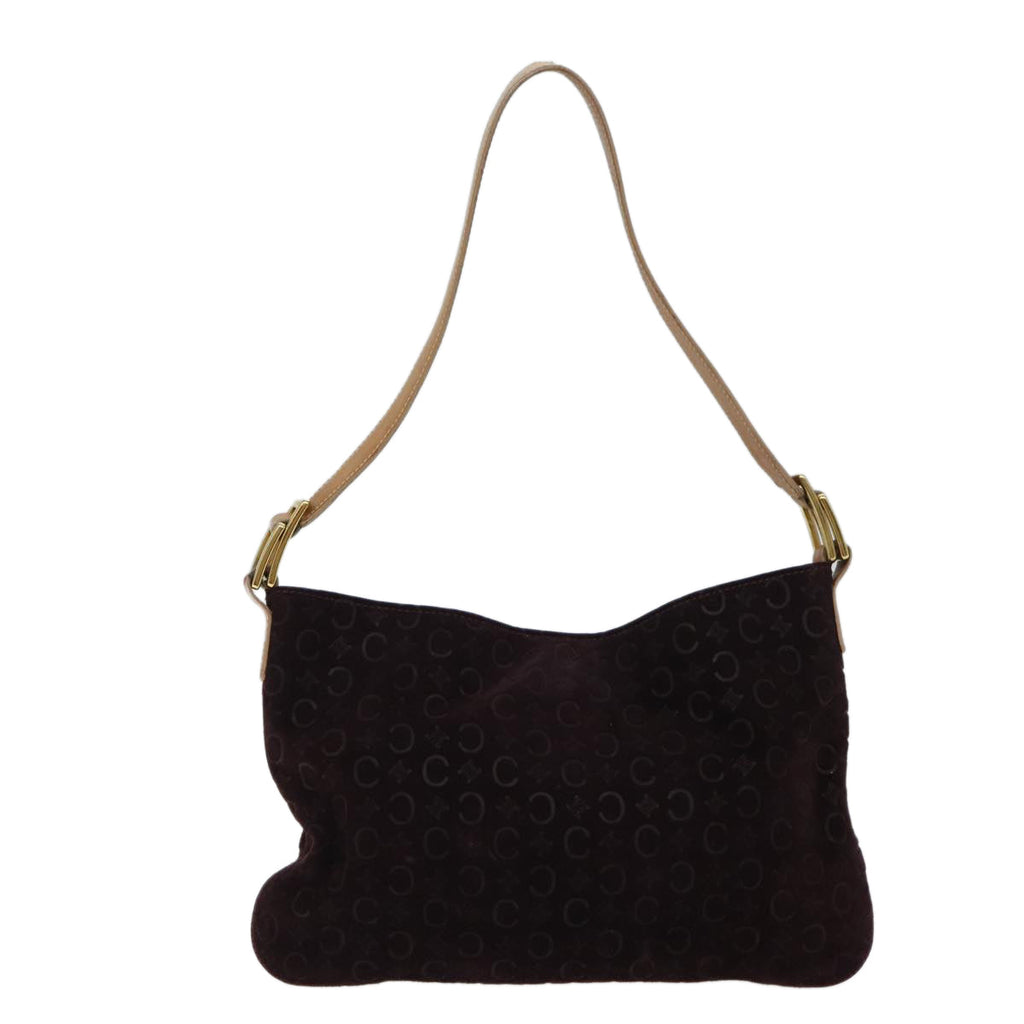 CELINE C Macadam Canvas Shoulder Bag Bordeaux  fm3341