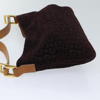 CELINE C Macadam Canvas Shoulder Bag Bordeaux  fm3341