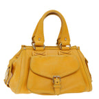 CELINE Hand Bag Leather Yellow  fm3342