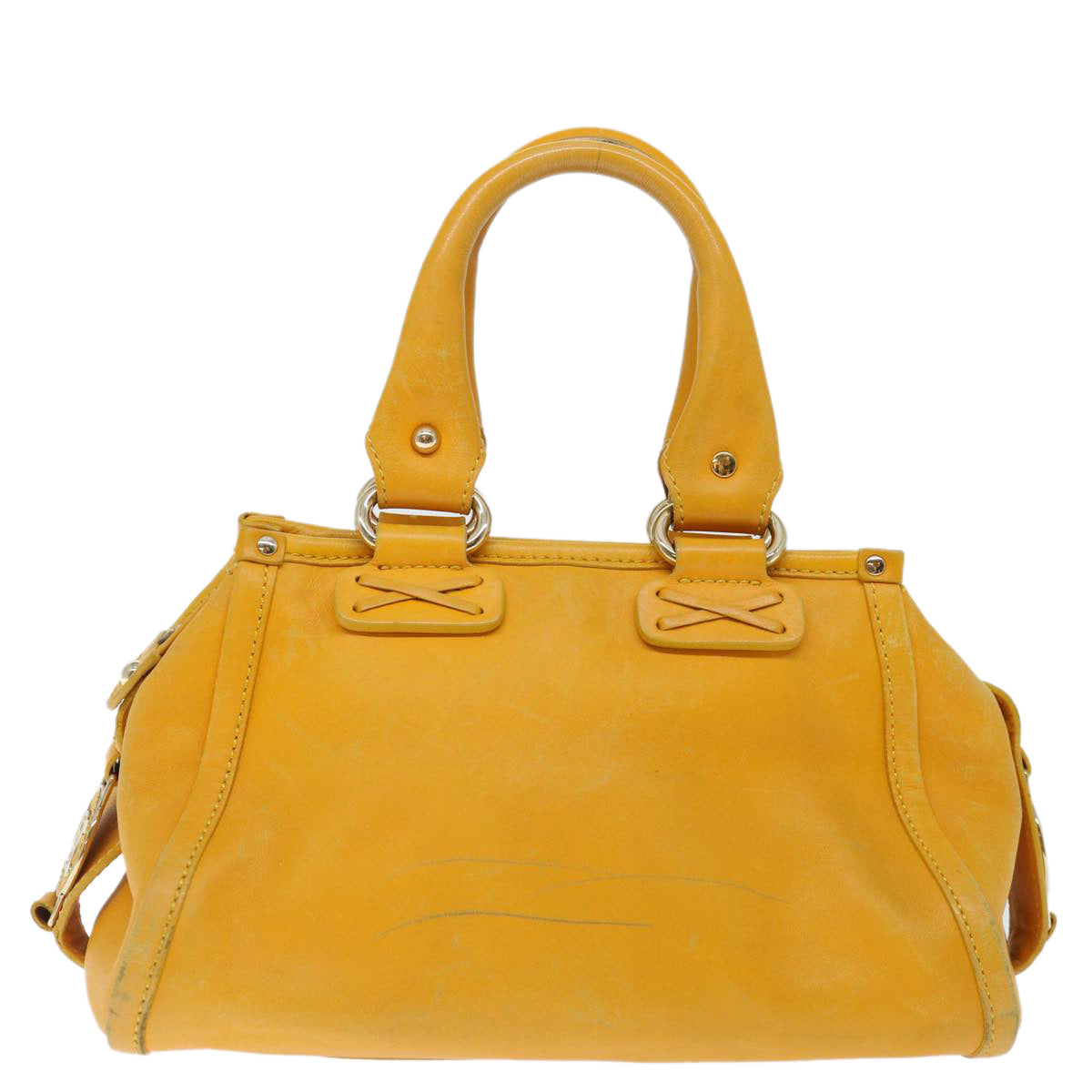 CELINE Hand Bag Leather Yellow  fm3342