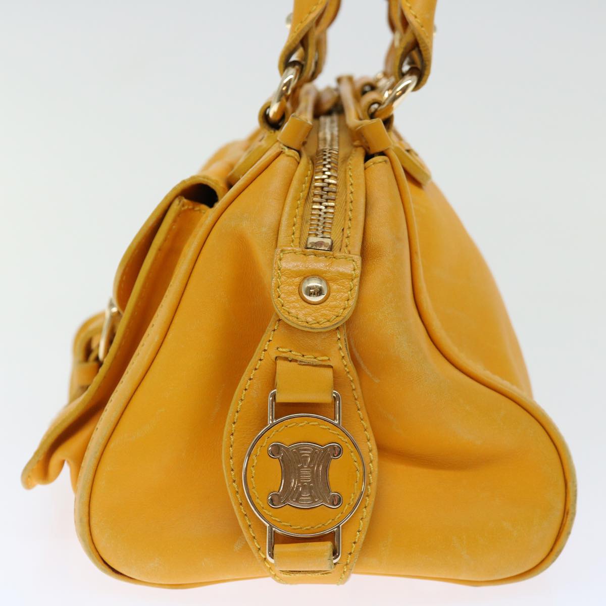CELINE Hand Bag Leather Yellow  fm3342